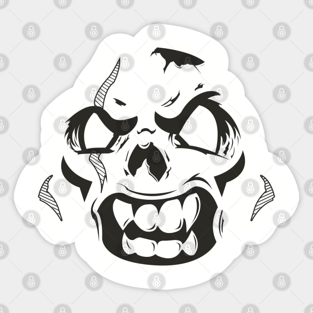 Zombie Face Sticker by Joebarondesign